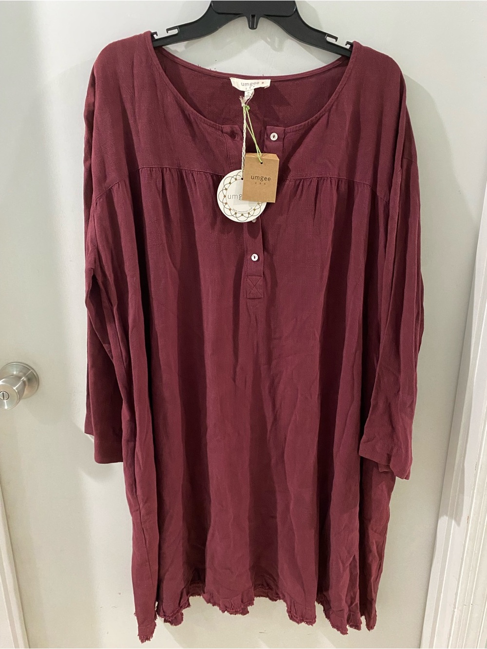 Umgee Long Sleeve Tunic Dress, size XL, new! - Picture 3 of 6